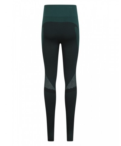 Track Womens High Waisted Seamless Leggings Dark Teal $17.39 Active