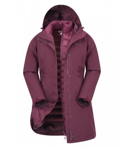 Alaskan Womens Long 3 in 1 Jacket Purple $61.20 Jackets