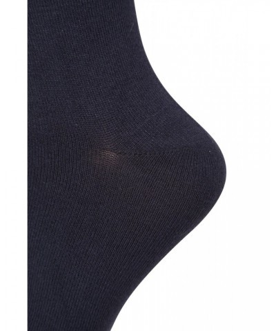 Bamboo Womens Embroidered Socks 3-Pack Navy $13.49 Accessories