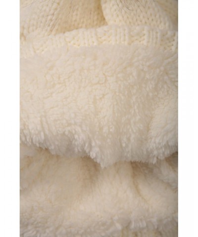 Lisbon Sherpa Lined Womens Thermal Pom-Pom Beanie Cream $19.46 Accessories