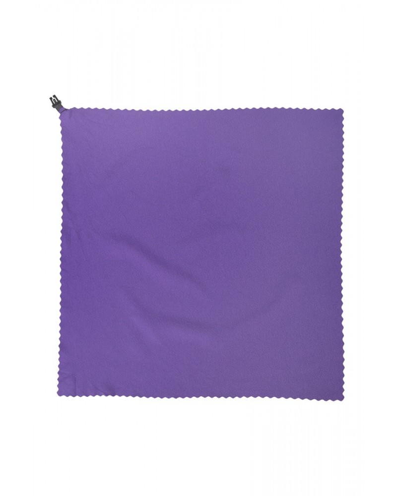 Clip Travel Towel - 40 x 40cm Dark Purple $10.43 Travel Accessories