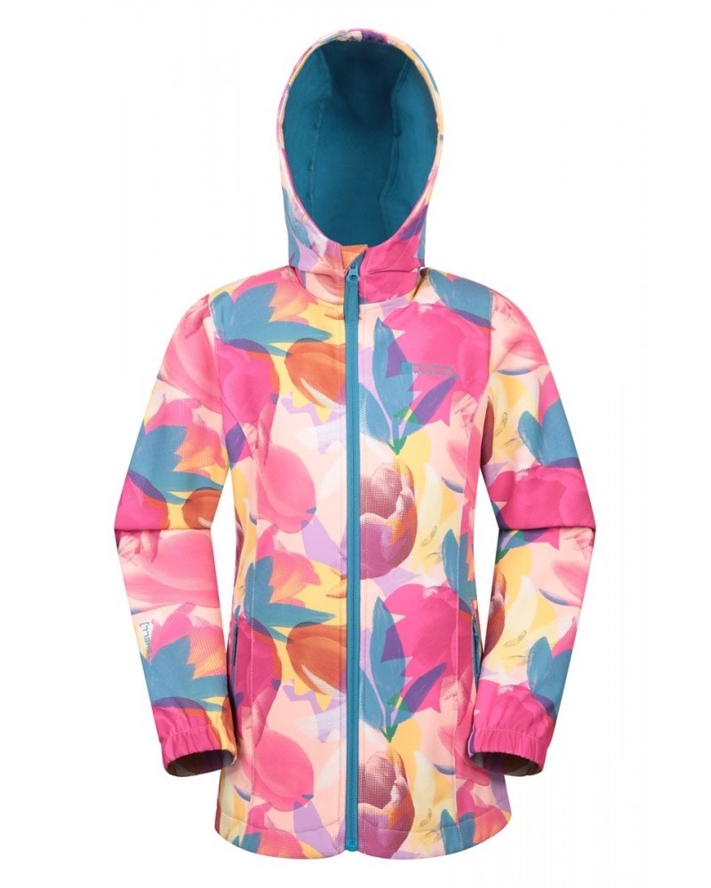 Kids Scallop Hem Softshell Jacket Orchid Garden $16.49 Jackets