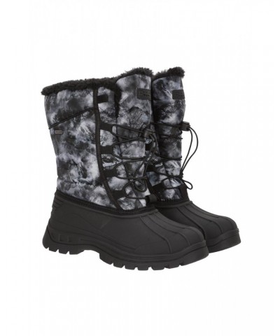 Whistler Kids Printed Adaptive Snow Boots Monochrome $28.49 Footwear