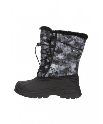 Whistler Kids Printed Adaptive Snow Boots Monochrome $28.49 Footwear