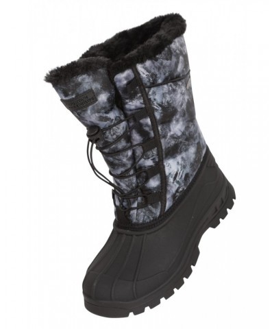 Whistler Kids Printed Adaptive Snow Boots Monochrome $28.49 Footwear