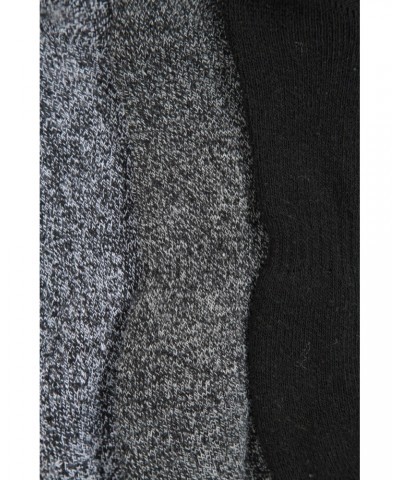 Outdoor Mens Mid-Calf Hiking Socks 3-pack Black $10.99 Accessories