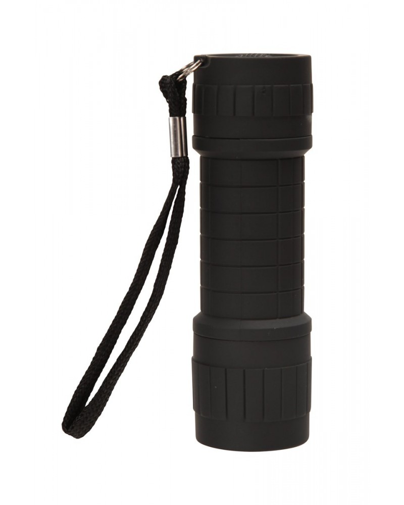 9 LED Mini Rubber Flashlight Black $7.55 Walking Equipment