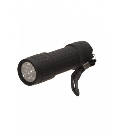 9 LED Mini Rubber Flashlight Black $7.55 Walking Equipment