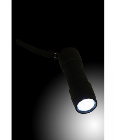 9 LED Mini Rubber Flashlight Black $7.55 Walking Equipment