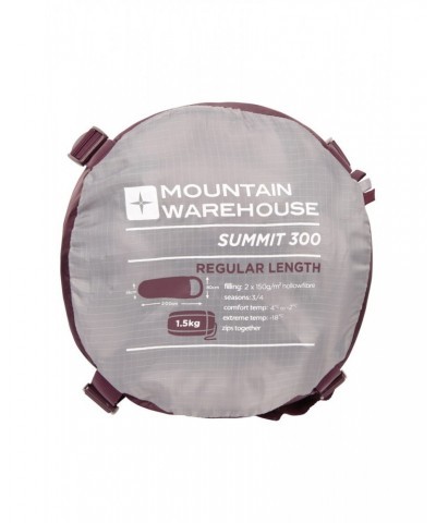 Summit 300 Sleeping Bag Burgundy $30.00 Sleeping Bags