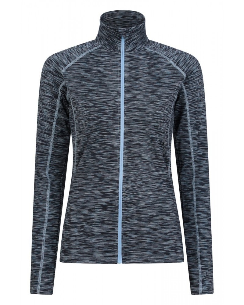 Bend & Stretch Womens Full-Zip Midlayer Dark Blue $19.35 Active