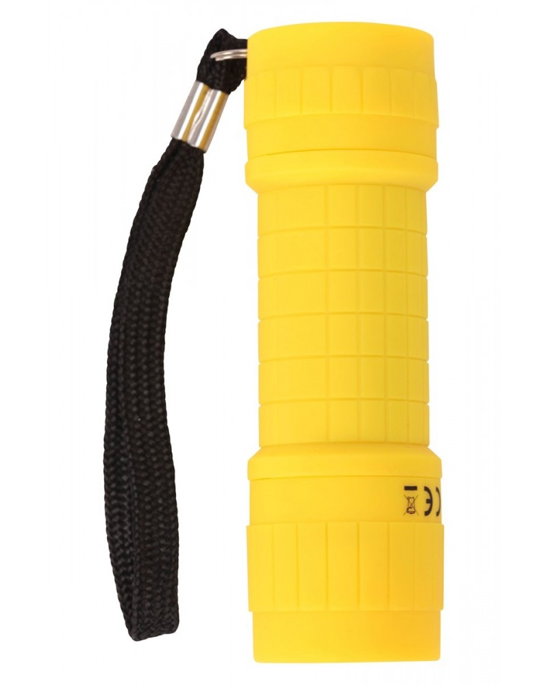 9 LED Mini Rubber Flashlight Yellow $8.11 Walking Equipment