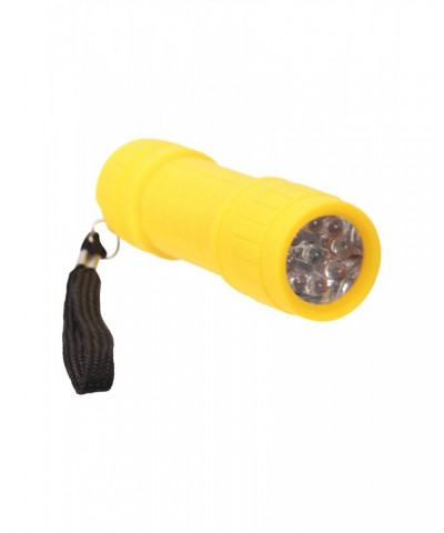 9 LED Mini Rubber Flashlight Yellow $8.11 Walking Equipment