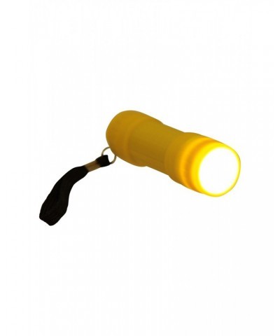 9 LED Mini Rubber Flashlight Yellow $8.11 Walking Equipment