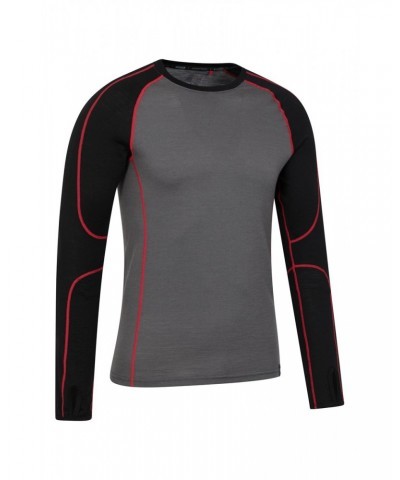 Asgard III Mens Merino Round Neck Top Black $22.79 Active