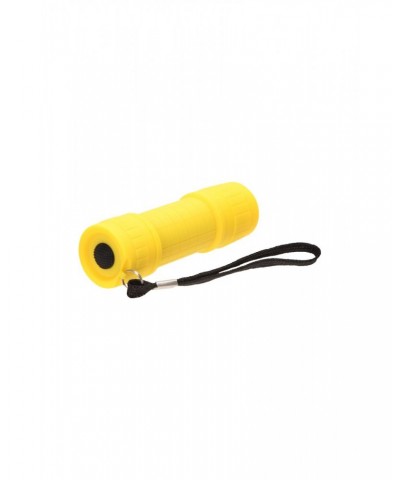 9 LED Mini Rubber Flashlight Yellow $8.11 Walking Equipment