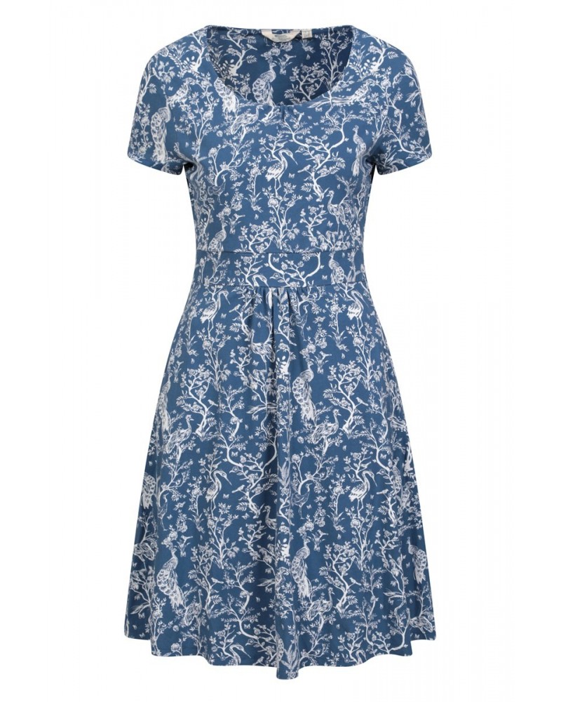 Orchid Patterned Womens UV Dress Blue $18.86 Dresses & Skirts