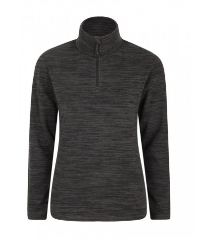 Snowdon Melange Womens Half-Zip Fleece Black $12.50 Fleece