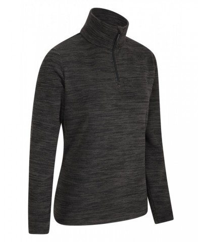 Snowdon Melange Womens Half-Zip Fleece Black $12.50 Fleece