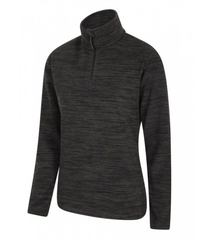 Snowdon Melange Womens Half-Zip Fleece Black $12.50 Fleece