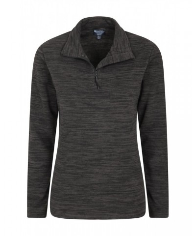 Snowdon Melange Womens Half-Zip Fleece Black $12.50 Fleece