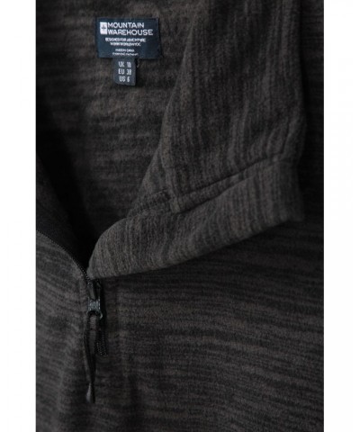 Snowdon Melange Womens Half-Zip Fleece Black $12.50 Fleece