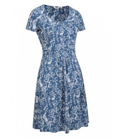 Orchid Patterned Womens UV Dress Blue $18.86 Dresses & Skirts