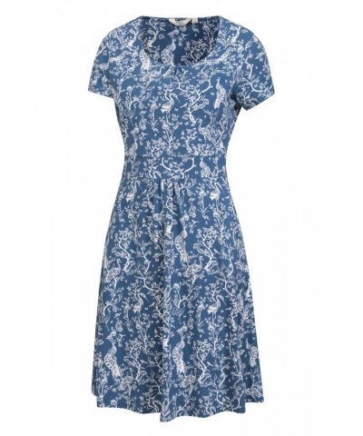 Orchid Patterned Womens UV Dress Blue $18.86 Dresses & Skirts