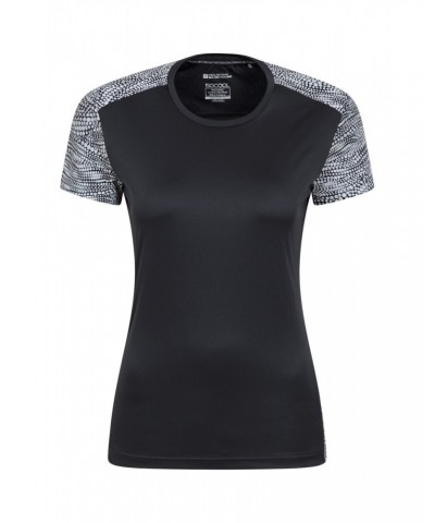 Pro Running Reflective Womens T-shirt Black $18.00 Active