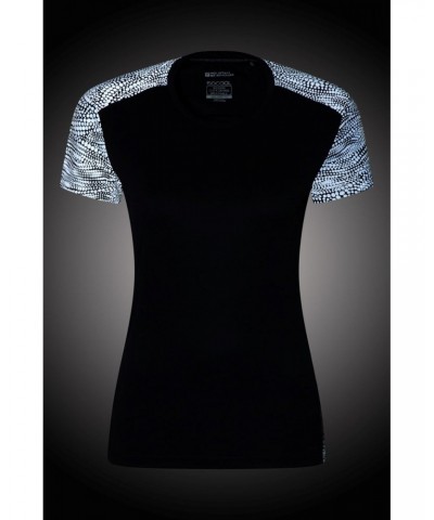 Pro Running Reflective Womens T-shirt Black $18.00 Active