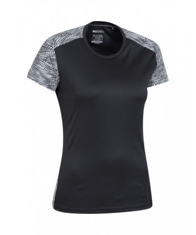 Pro Running Reflective Womens T-shirt Black $18.00 Active