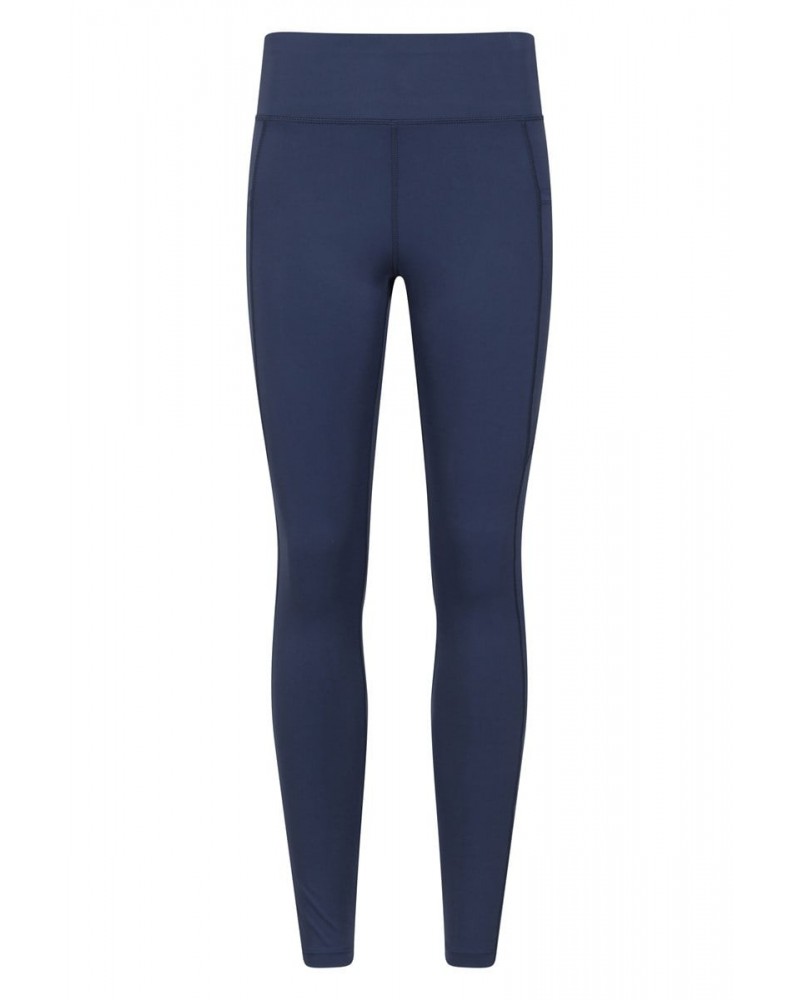 Blackout High Waisted Womens Tights Navy $14.19 Active