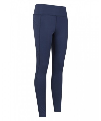 Blackout High Waisted Womens Tights Navy $14.19 Active