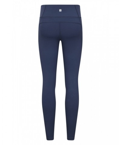 Blackout High Waisted Womens Tights Navy $14.19 Active