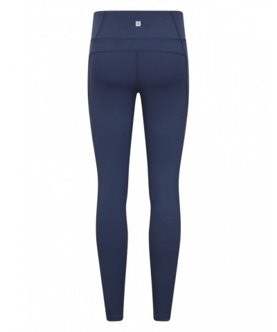 Blackout High Waisted Womens Tights Navy $14.19 Active