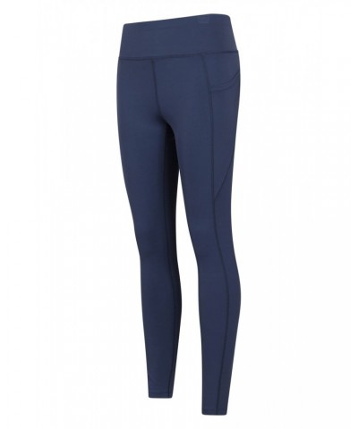 Blackout High Waisted Womens Tights Navy $14.19 Active