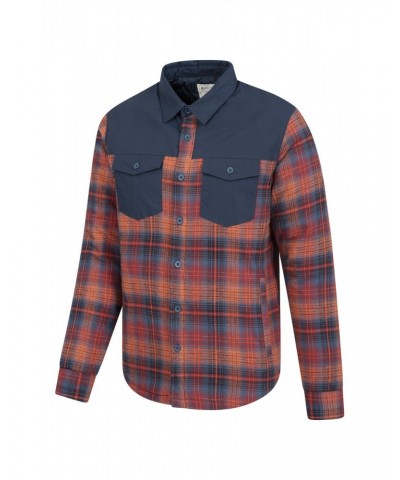 Flannel Insulated Mens Shacket Burgundy $22.26 Jackets