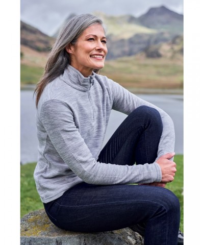 Snowdon Melange Womens Fleece Grey $15.38 Fleece