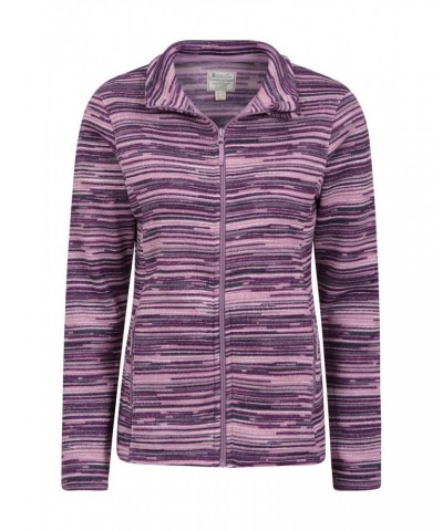 Idris Womens Stripe Fleece Jacket Pink $15.91 Fleece