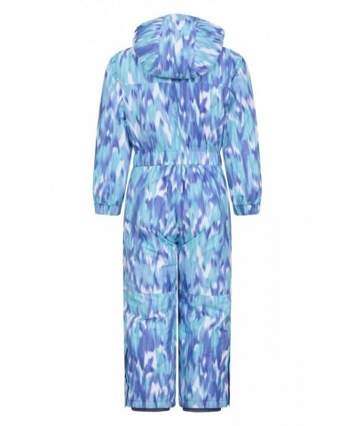 Cloud Printed Kids Waterproof All in One Snowsuit Bright Blue $26.40 Jackets