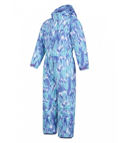 Cloud Printed Kids Waterproof All in One Snowsuit Bright Blue $26.40 Jackets