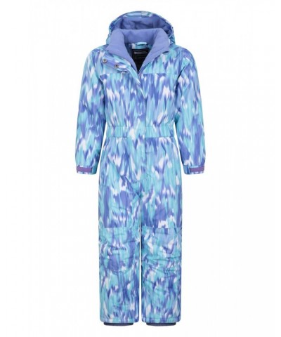 Cloud Printed Kids Waterproof All in One Snowsuit Bright Blue $26.40 Jackets