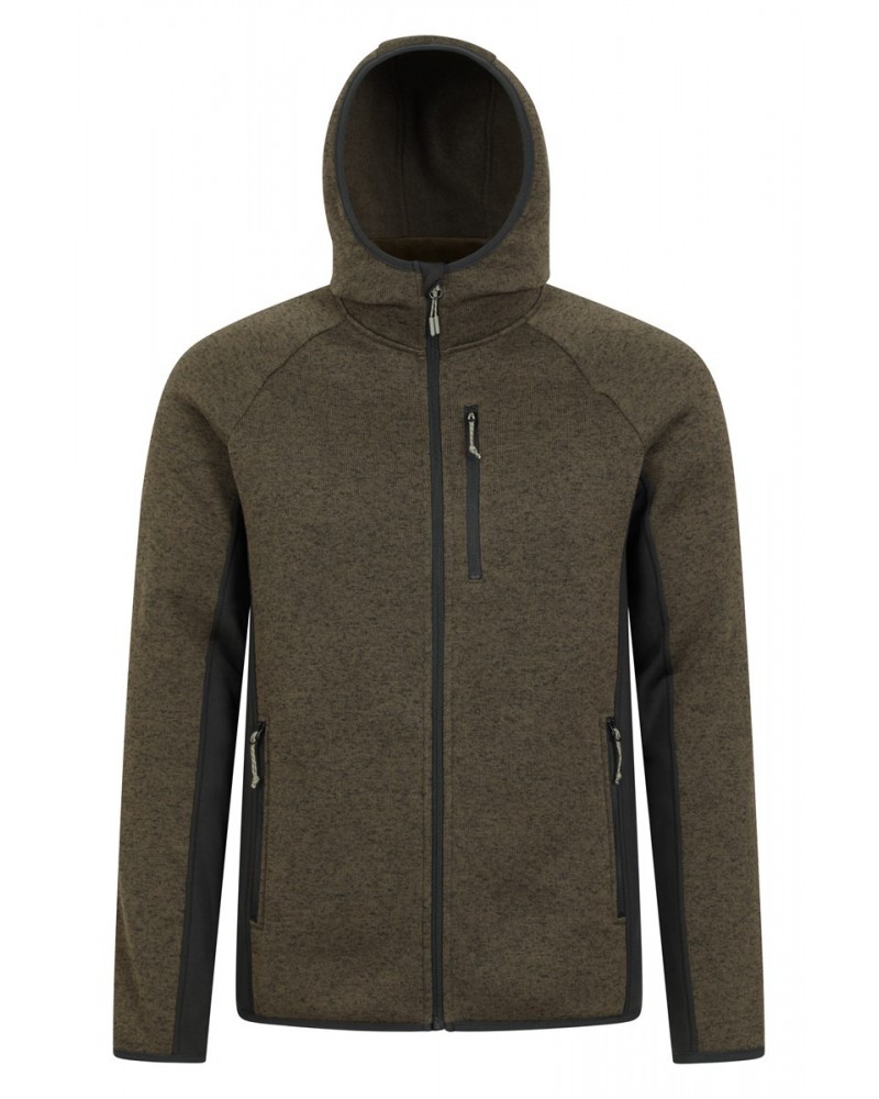 Treston Mens Hooded Fleece Dark Khaki $25.44 Fleece