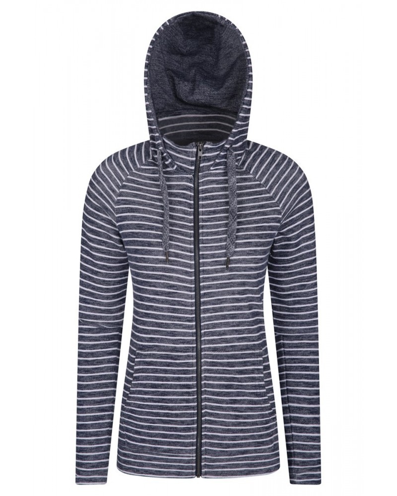 Woolamai Womens Full-Zip Hoodie Dark Blue $28.08 Tops