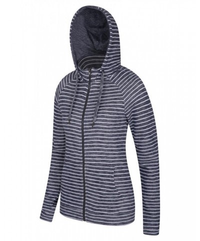 Woolamai Womens Full-Zip Hoodie Dark Blue $28.08 Tops