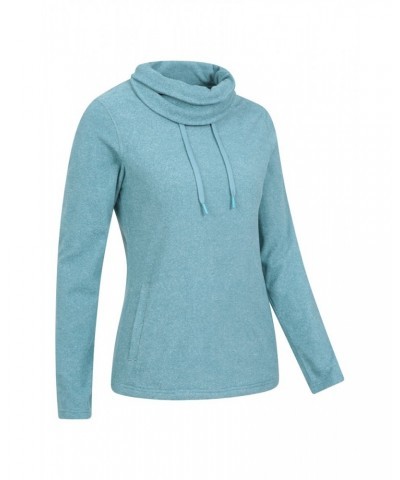 Hebridean Womens Cowl Neck Sweatshirt Teal $17.02 Fleece