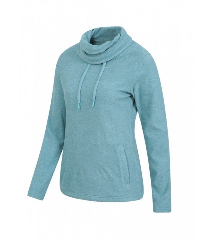 Hebridean Womens Cowl Neck Sweatshirt Teal $17.02 Fleece