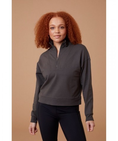 Cadence Womens Sweatshirt Dark Khaki $14.70 Tops