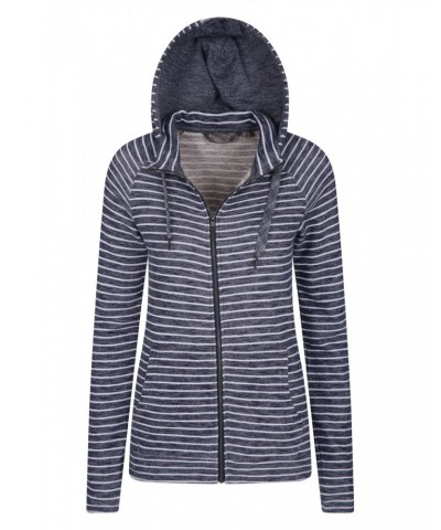 Woolamai Womens Full-Zip Hoodie Dark Blue $28.08 Tops