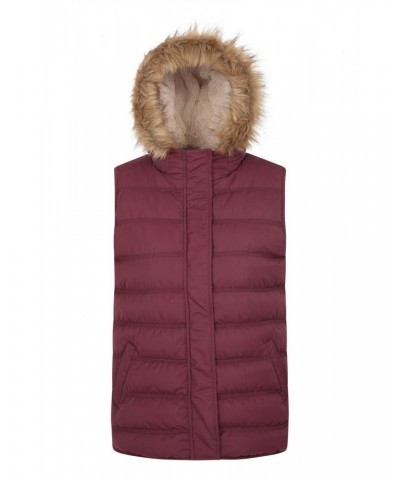 Fir Womens Insulated Vest Burgundy $23.99 Jackets